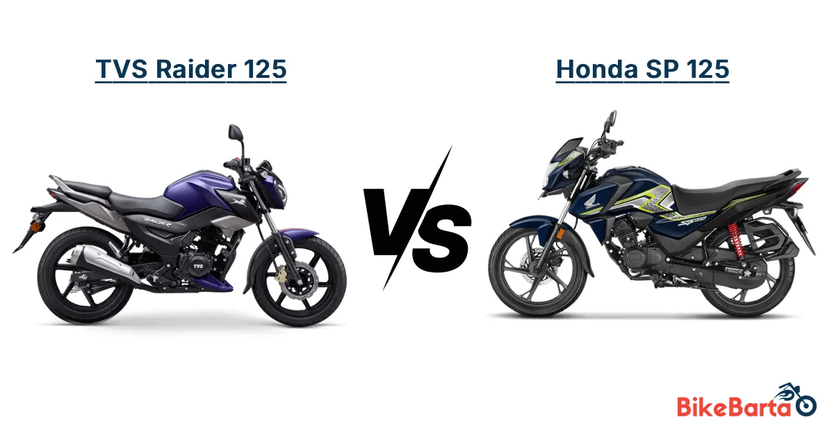 TVS Raider 125 vs Honda SP 125 Comparison